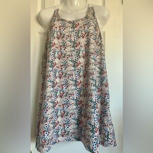 Suzanne Betro Floral Tank w/
crochet racer back